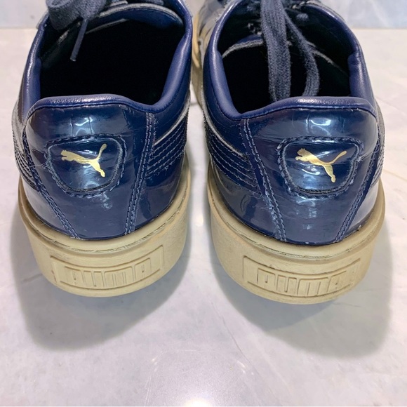 Puma navy patent leather platform kicks size 9 - Picture 5 of 8